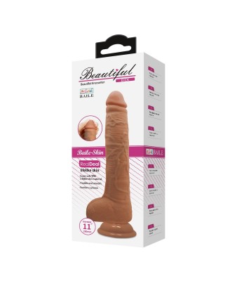 Baile Beautiful Dick Realistyczne Karmelowe Dildo z Jądrami 28 cm