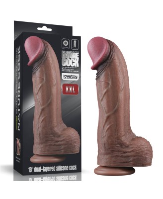 13" Dual Layered Silicone Cock XXL - Realistyczne Dildo - 33 cm