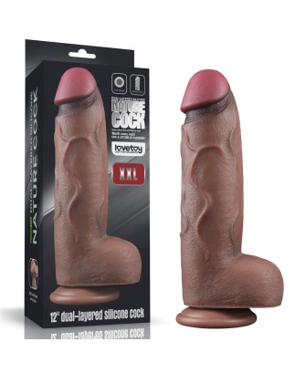 12" Dual Layered Silicone Cock XXL - Realistyczne Dildo - 30 cm