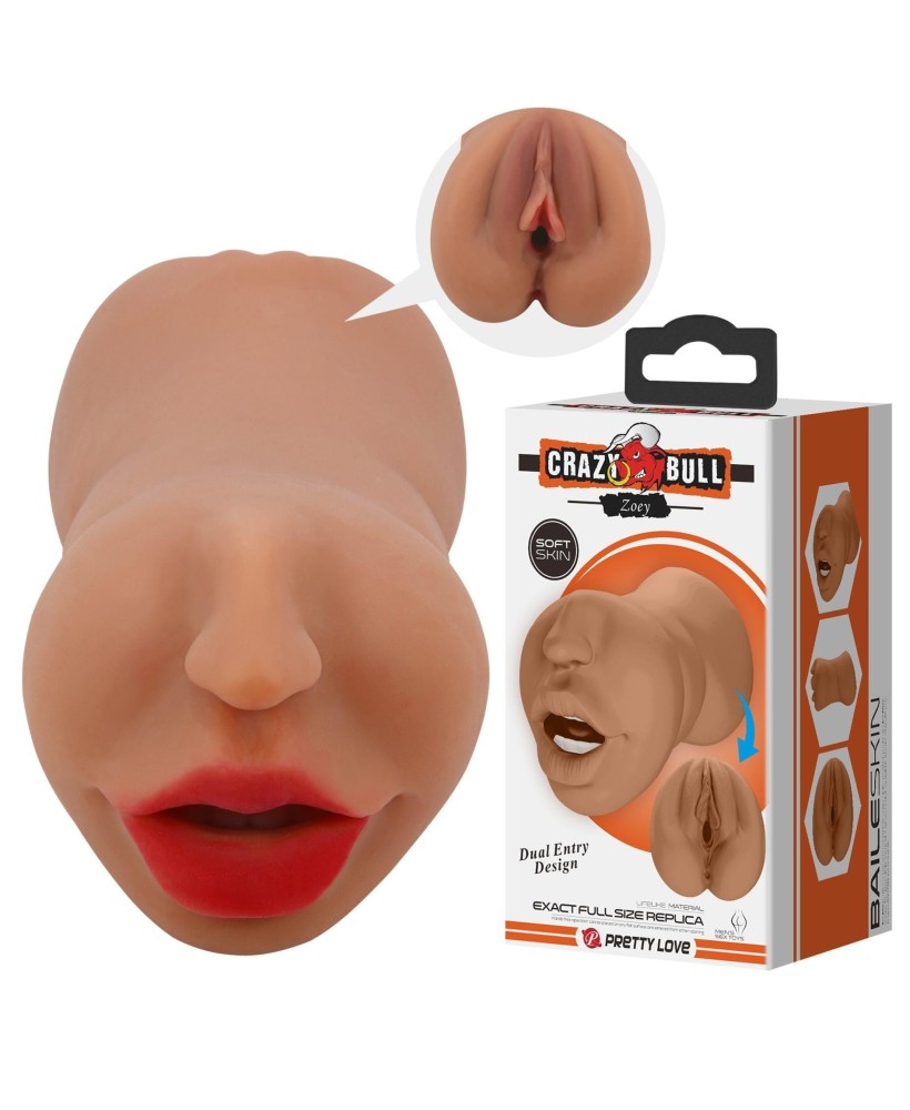 Crazy Bull ZOEY - Podwójny Masturbator Pochwa Oral