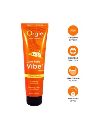 Lube Tube Vibe! - Medium - Pina Colada - 100ml - Lubrykant Wodny