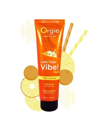 Lube Tube Vibe! - Medium - Pina Colada - 100ml | 3.38 fl oz. - Lubrykant Wodny