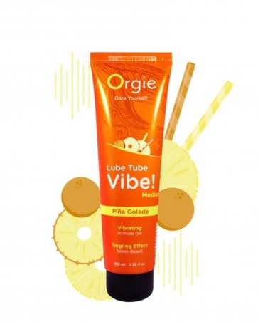 Lube Tube Vibe! - Medium - Pina Colada - 100ml | 3.38 fl oz. - Lubrykant Wodny