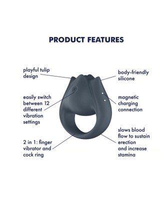 Satisfyer Perfect Pair 2 - Wibrujący Pierścień na Penisa / Palec