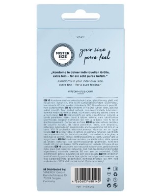 Mister Size 60mm pack of 10