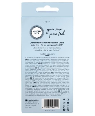 Mister Size 57mm pack of 10