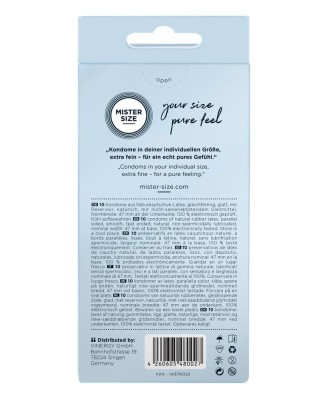 Mister Size 47mm pack of 10