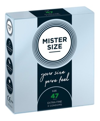 Mister Size 47mm pack of 3