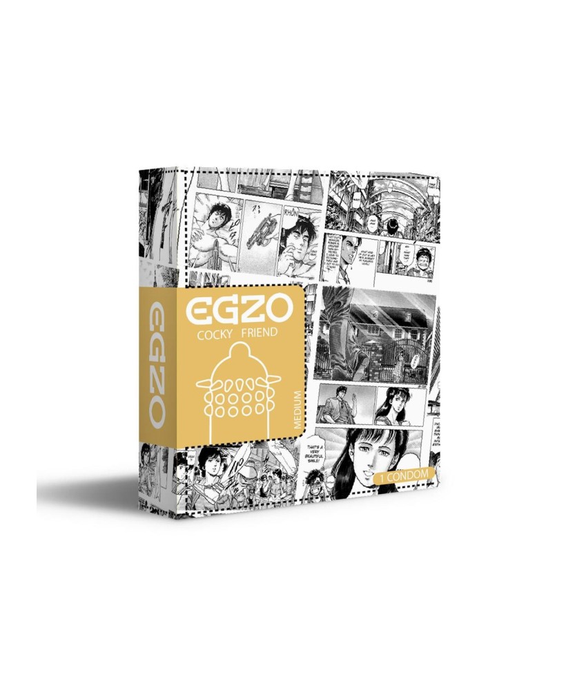 Egzo Lucky Dude - Prezerwatywy z Wypustkami Stymulującymi