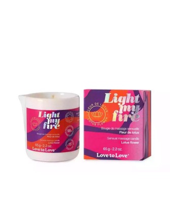 LIGHT MY FIRE - MASSAGE CANDLE - LOTUS FLOWER 65G / 2.2OZ.