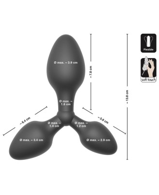 Black Velvets Triple Butt Plug