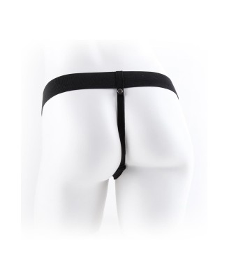 FETISH FANTASY SERIES 7 INCH VIBRATING HOLLOW STRAP-ON WITH BALLS LIGHT