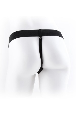 FETISH FANTASY SERIES 7 INCH VIBRATING HOLLOW STRAP-ON WITH BALLS LIGHT