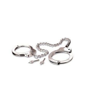 FETISH FANTASY SERIES METAL LEG CUFFS SILVER