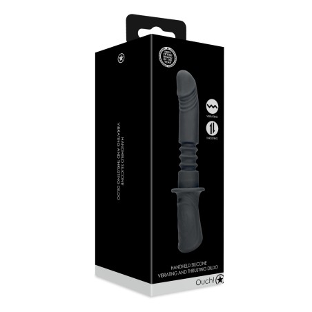 Hand Held Vibrating and Thrusting Sex Machine - Black
