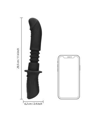 Hand Held Vibrating and Thrusting Sex Machine - Black