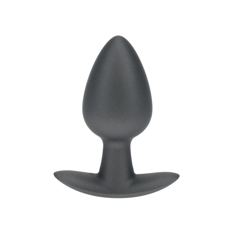 Smooth Silicone Anal Plug - Medium - 3.1 / 7,9 cm - Gunmetal