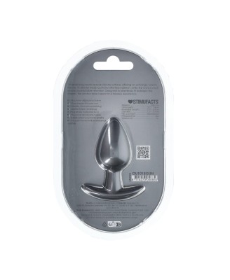 Smooth Silicone Anal Plug - Medium - 3.1 / 7,9 cm - Gunmetal
