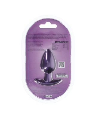 Smooth Silicone Anal Plug - Medium - 3.1 / 7,9 cm - Metallic Purple