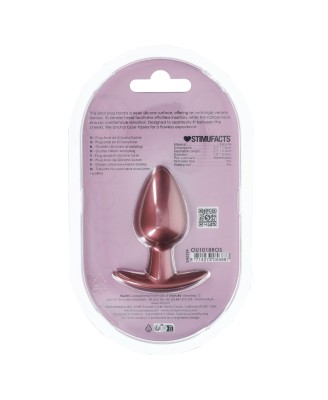 Smooth Silicone Anal Plug - Medium - 3.1 / 7,9 cm - Rose Gold