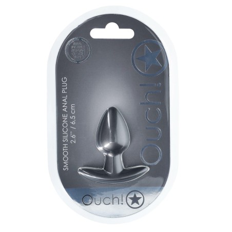 Smooth Silicone Anal Plug - Small - 2.6 / 6,5 cm - Gunmetal
