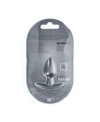 Smooth Silicone Anal Plug - Small - 2.6 / 6,5 cm - Gunmetal