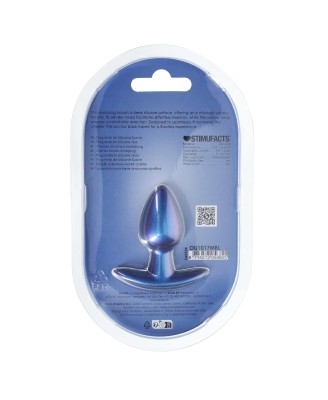 Smooth Silicone Anal Plug - Small - 2.6 / 6,5 cm - Metallic Blue