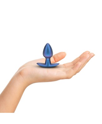 Smooth Silicone Anal Plug - Small - 2.6 / 6,5 cm - Metallic Blue