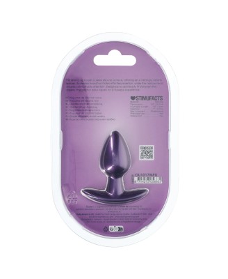 Smooth Silicone Anal Plug - Small - 2.6 / 6,5 cm - Metallic Purple