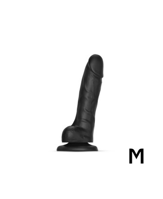 SLIDING SKIN REALISTIC DILDO BLACK - Realistyczne Czarne Dildo - M