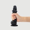 SLIDING SKIN REALISTIC DILDO BLACK - Realistyczne Czarne Dildo - M