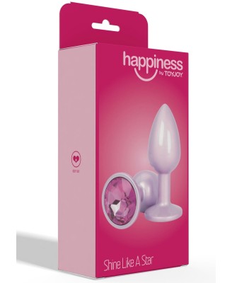 Toyjoy Happiness Shine Like A Star - Korek Analny z Różowym Kryształem