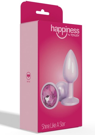 Toyjoy Happiness Shine Like A Star - Korek Analny z Różowym Kryształem