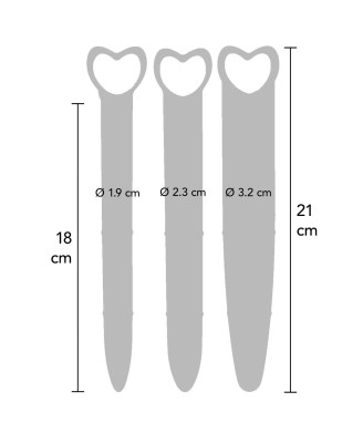 Silicone Vaginal Dilators 3pcs Pink - Dilator Waginalny