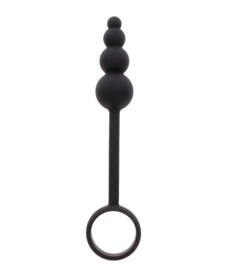 TOYJOY Anal Snake Plug & Penis Ring - Czarny Pierścień z Korkiem
