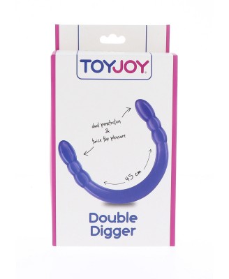 Double Digger 45 cm - Podwójne Dildo - Fiolet