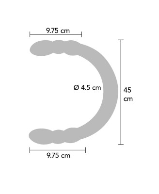 Double Digger 45 cm - Podwójne Dildo - Fiolet