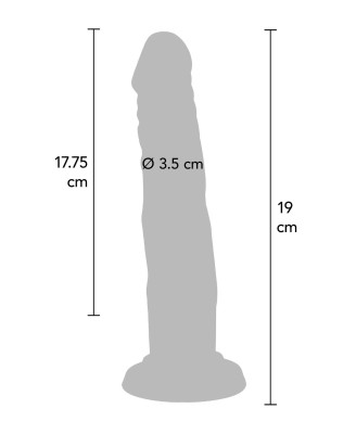 Silicone Dong 7.5 Inch - Cieliste Realistyczne Dildo - 17,7 cm