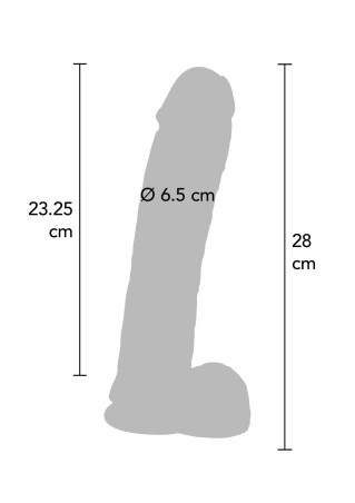 TOYJOY - Dildo 11 inch - Czarne Realistyczne Dildo z przyssawką