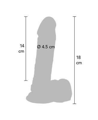 Dildo 7 inch - Realistyczne Dildo z jądrami