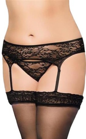 Garterbelt 3316 - Plus Size - black 2XL