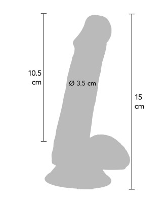 Happy Dicks Dildo 6 inch - Różowe Dildo z Jądrami