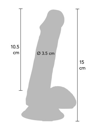 Happy Dicks Dildo 6 inch - Różowe Dildo z Jądrami