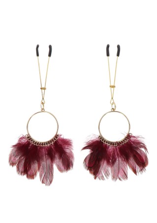Tweezers With Feathers Gold - Klipsy na sutki