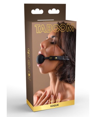TABOOM Studded Mouth Gag - Czarny Knebel Kulka