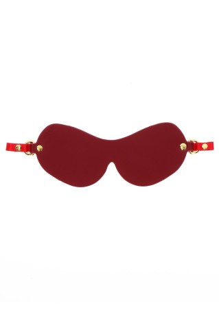 Taboom Avantgarde Blindfold Red - Czerwona Skórzana Maska na Oczy - PU