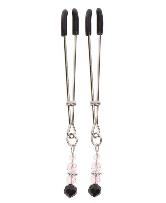 Tweezers With Beads Silver - Klipsy na Sutki