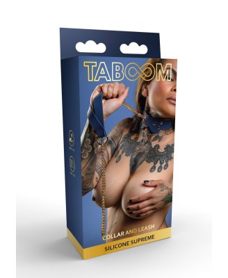 TABOOM - Silikonowa obroża i smycz - Niebieska