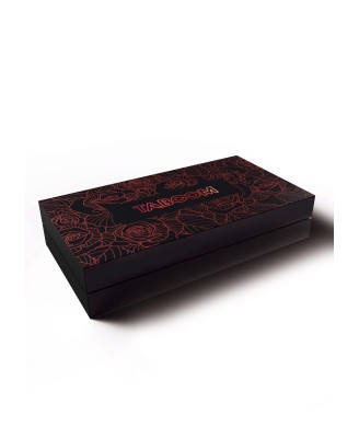 Taboom Wild Roses Wrist Cuffs - Czarne Kajdanki - Skóra PU