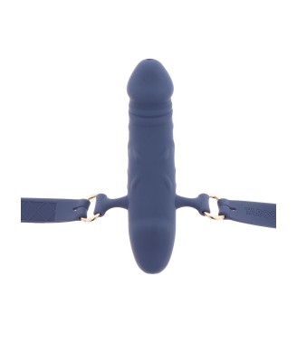 TABOOM Breathable Silicone Penis Gag - Niebieski Knebel z Penisem